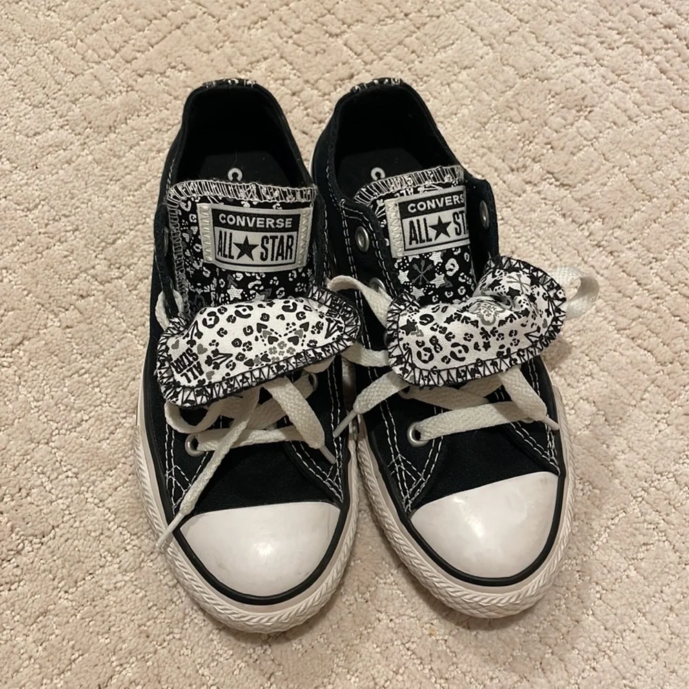 COPY - Converse Kids Chuck Taylor All Star Double Tongue Ox Big Girl's Shoes sz…